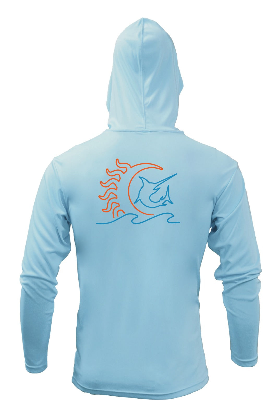 Rashguard Hoodie SOLYWAVE AQUA BLUE ORANGE