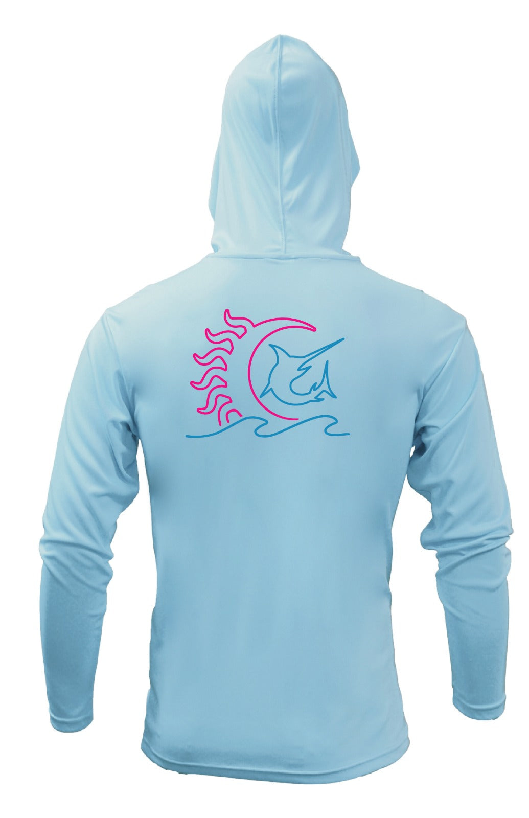 Rashguard Hoodie SOLYWAVE AQUA BLUE PINK