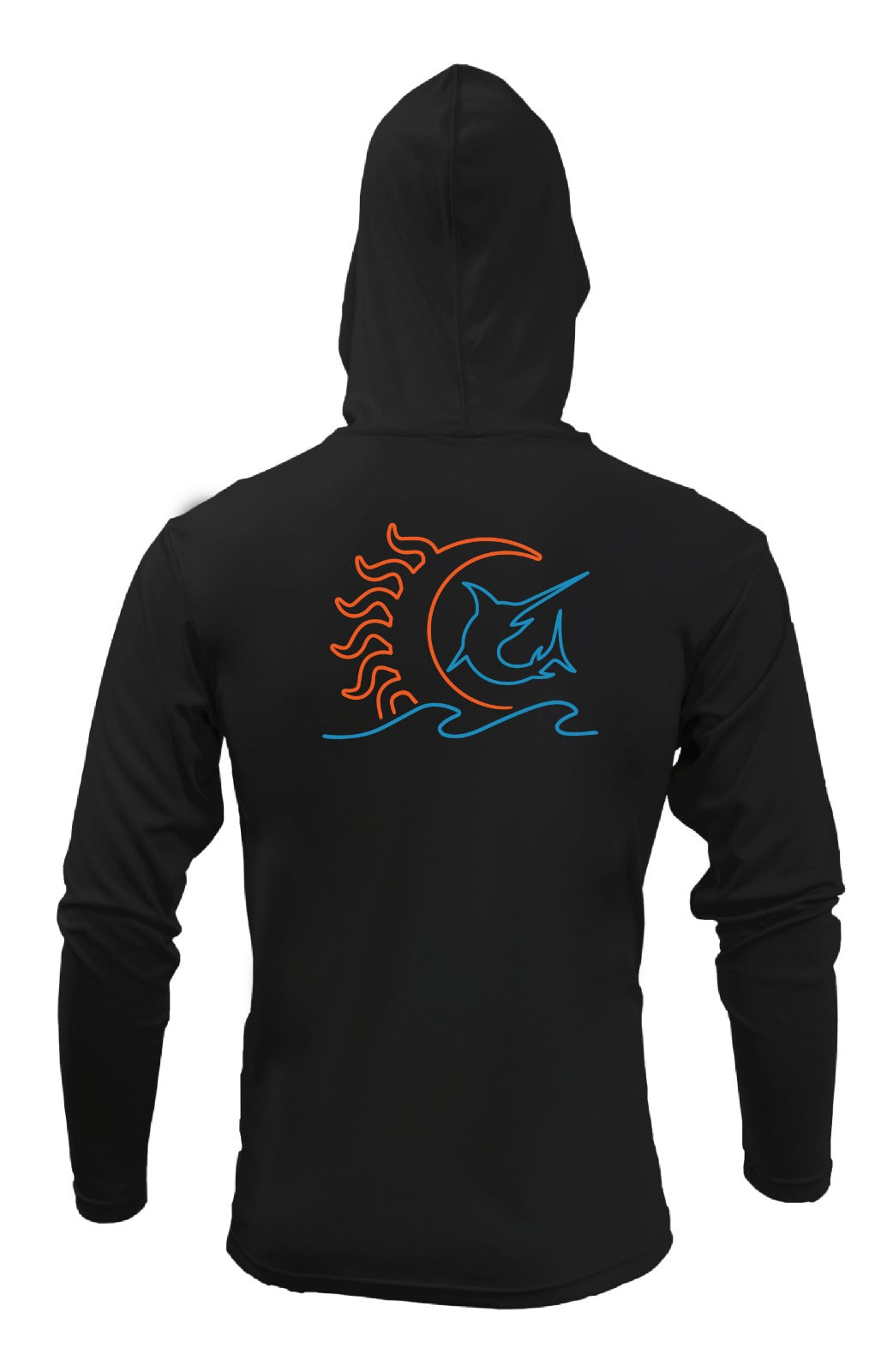 Rashguard Hoodie SOLYWAVE BLACK ORANGE