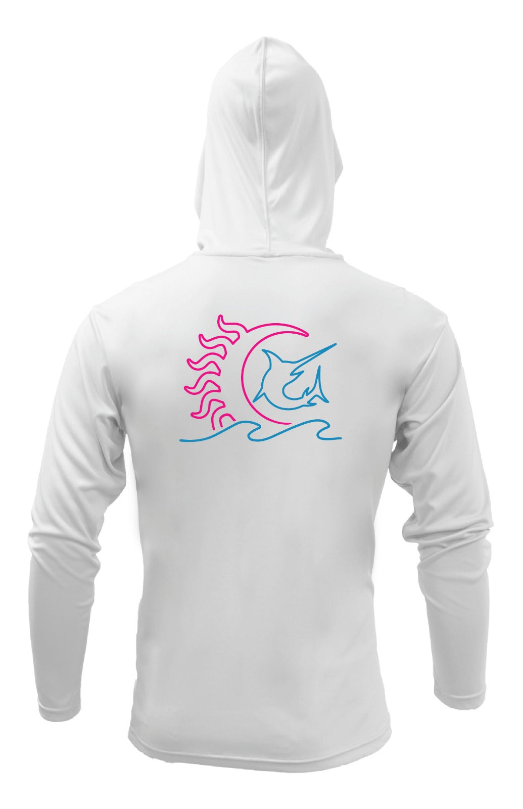 Rashguard Hoodie SOLYWAVE WHITE PINK