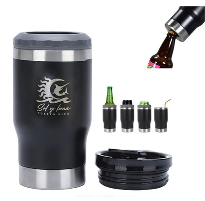 14 Oz 4in1 Can Cooler Tumbler With Bottle Opener