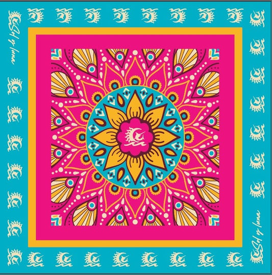 Solyluna Scarve Teal Hot Pink